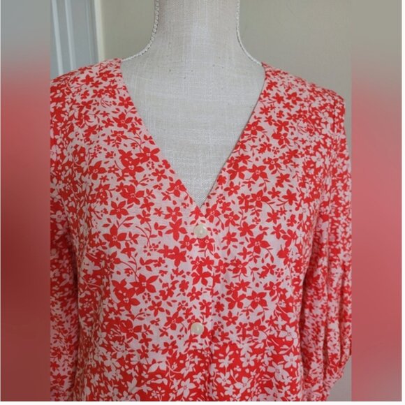 Hatch Red Floral Midi Maternity Dress - Picture 3 of 5